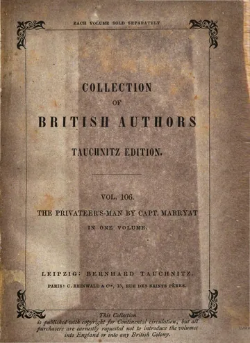 The Privateer's-Man, One Hundred Years Ago by Frederick Marryat, book cover