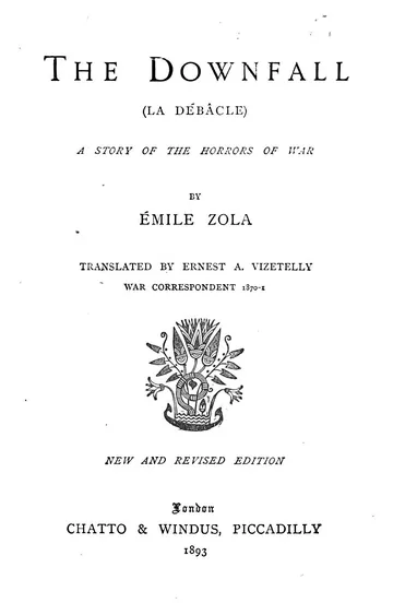 The Downfall by Émile Zola, book cover