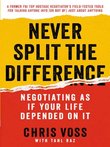 Never Split the Difference by Chris Voss, book cover