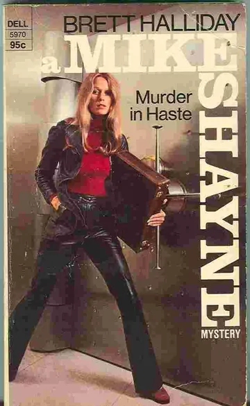 Murder in Haste by Brett Halliday, book cover