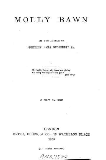 Molly Bawn by Margaret Wolfe Hungerford, book cover