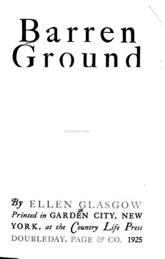 Barren Ground by Ellen Glasgow, book cover