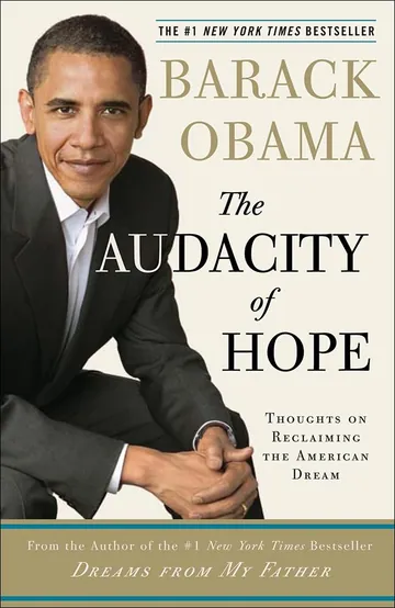 The Audacity of Hope by President Barack Hussein Obama, book cover