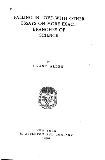 Falling in Love by Grant Allen, book cover