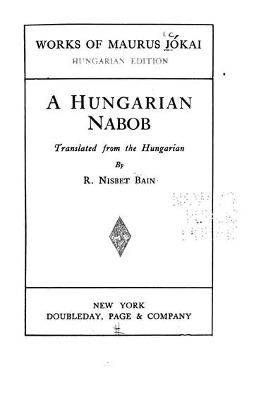 A Hungarian Nabob by Mór Jókai, book cover