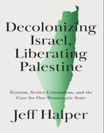 Decolonizing Israel, Liberating Palestine by Jeff Halper, book cover
