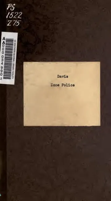 The Zone police by Richard Harding Davis, book cover