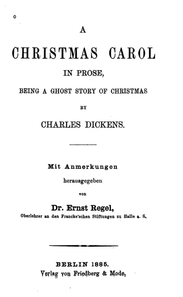 A Christmas Carol in Prose by Charles Dickens, book cover