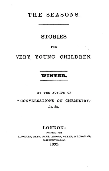The Seasons, Stories For Very Young Children by Jane Marcet, book cover
