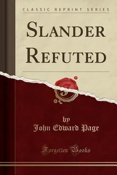 Slander Refuted by John E. Page, book cover