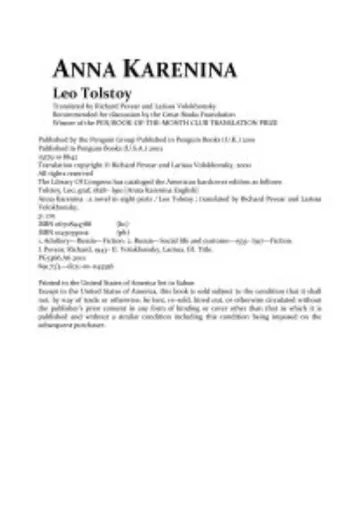 Anna Karenina by Leo Tolstoy, book cover
