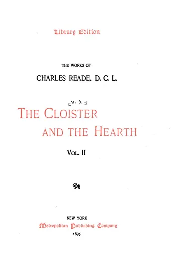 The Cloister and the Hearth by Charles Reade, book cover