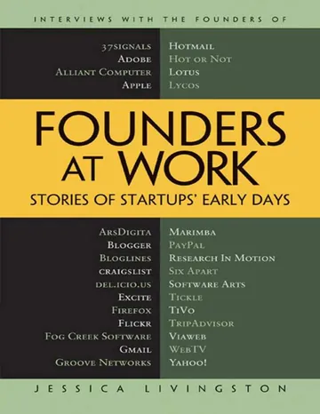 Founders at Work by Jessica Livingston, book cover