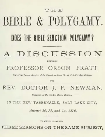 The Bible and Polygamy by George Q Cannon, book cover