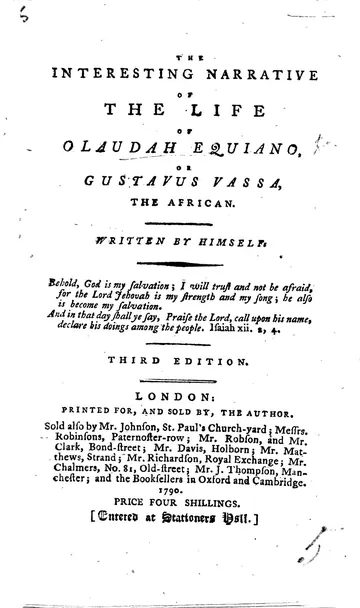 The Interesting Narrative of the Life of Olaudah Equiano, or Gustavus Vassa, the African by Olaudah Equiano, book cover