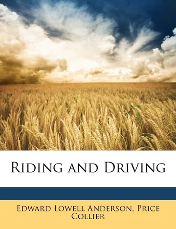 Riding and Driving by Edward Lowell Anderson, book cover