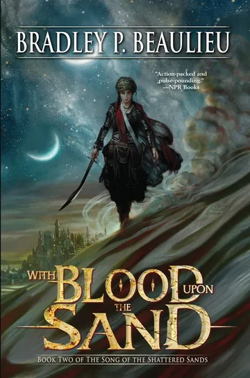 With Blood Upon the Sand by Bradley P. Beaulieu, book cover