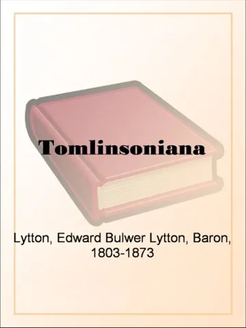 Tomlinsoniana by Edward Bulwer-Lytton, book cover