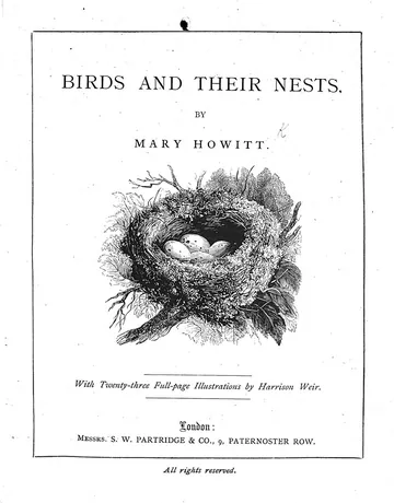 Birds and Their Nests by Mary Botham Howitt, book cover