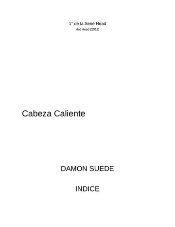 Cabeza caliente de Damon Suede, portada del libro