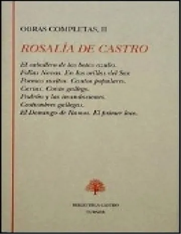 Cartas de Rosalia de Castro, portada del libro