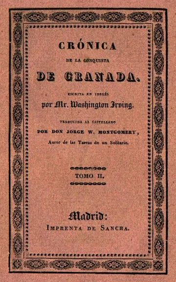 Crónica de la conquista de Granada (2 de 2) de Washington Irving, portada del libro