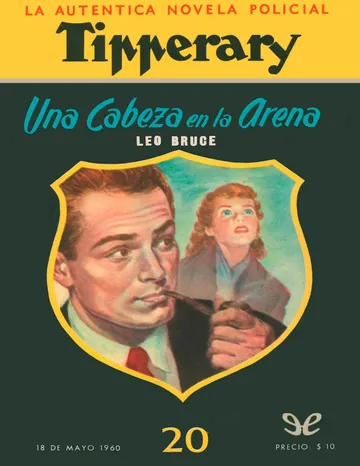 Una cabeza en la arena de Leo Bruce, portada del libro