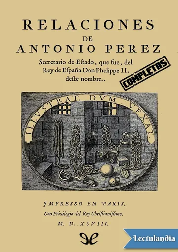 Relaciones de Antonio Pérez del Hierro, portada del libro