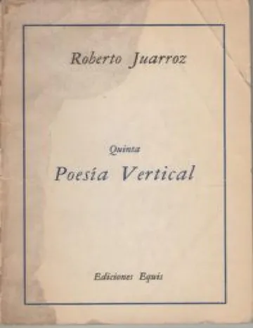 Quinta Poesía Vertical de Roberto Juarroz, portada del libro