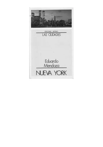 Nueva York de Eduardo Mendoza, portada del libro