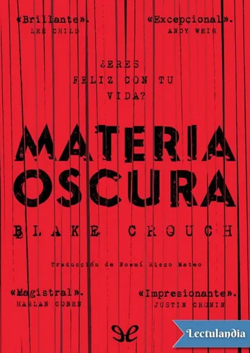 Materia oscura de Blake Crouch, portada del libro