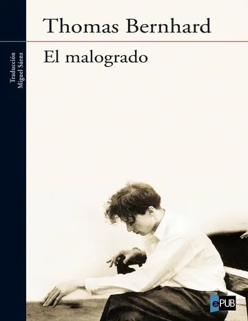 El malogrado de Thomas Bernhard, portada del libro