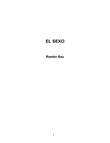 El Sexo de Ramon Bau, portada del libro