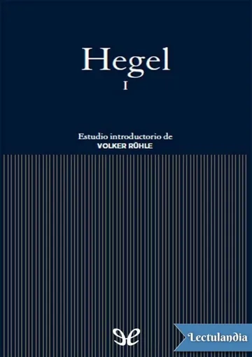 Hegel I de Georg Wilhelm Friedrich Hegel, portada del libro
