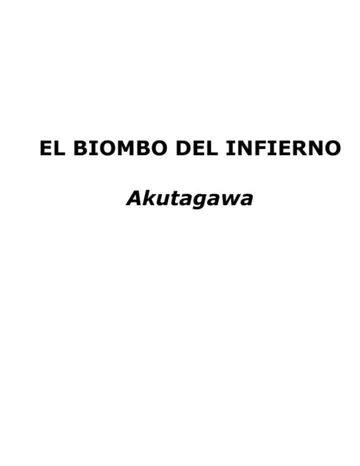 El biombo del infierno de Ryūnosuke Akutagawa, portada del libro