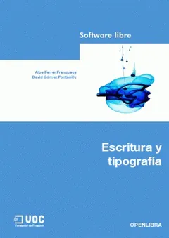 Escritura y tipografía de Alba Ferrer Franquesa, portada del libro