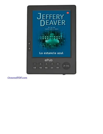 Estancia azul, La de Jeffery Deaver, portada del libro