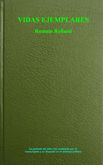 Vidas Ejemplares de Romain Rolland, portada del libro