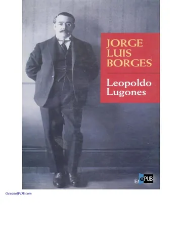 Lepoldo Lugones de Jorge Luis Borges, portada del libro