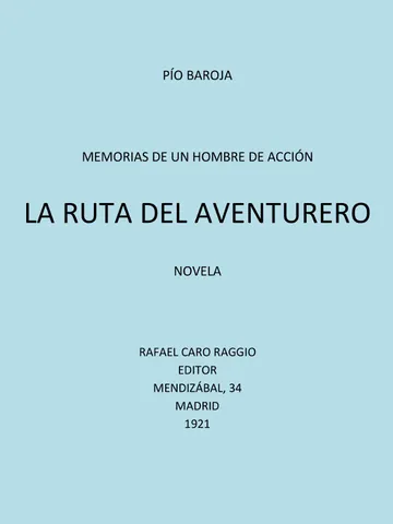 La ruta del aventurero de Pío Baroja, portada del libro