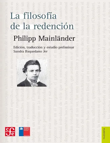La filosofía de la redención de Philipp Mainlander, portada del libro