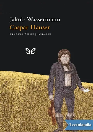 Caspar Hauser de Jakob Wassermann, portada del libro