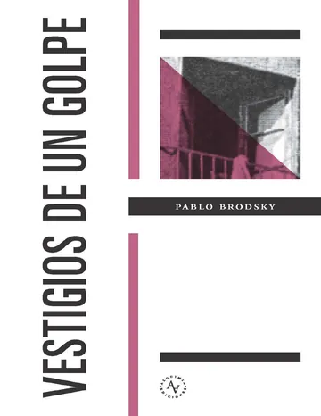 Vestigios de un golpe de Pablo Brodsky, portada del libro