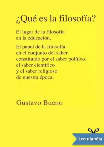 ¿Qué es la filosofía? de Gustavo Bueno, portada del libro