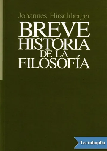Breve historia de la filosofía de Johannes Hirschberger, portada del libro