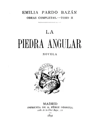 La piedra angular de Emilia Pardo Bazán, portada del libro
