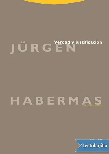Verdad y justificación de Jürgen Habermas, portada del libro
