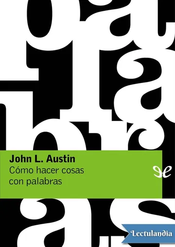 Cómo hacer cosas con palabras de John L. Austin, portada del libro