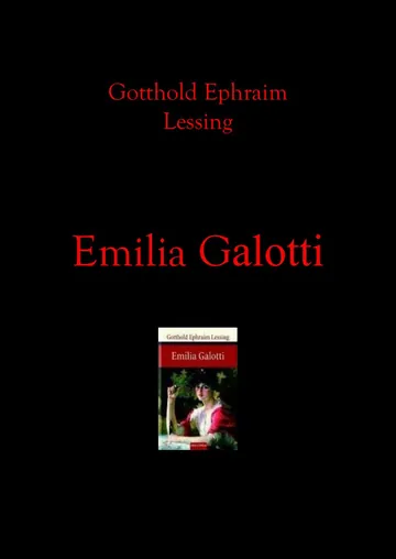 Emilia Galotti de Gotthold Ephraim Lessing, portada del libro