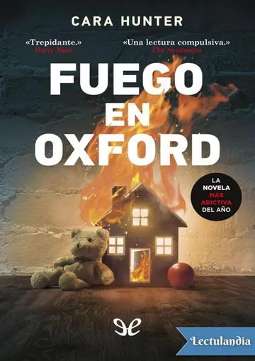 Fuego en Oxford de Cara Hunter, portada del libro